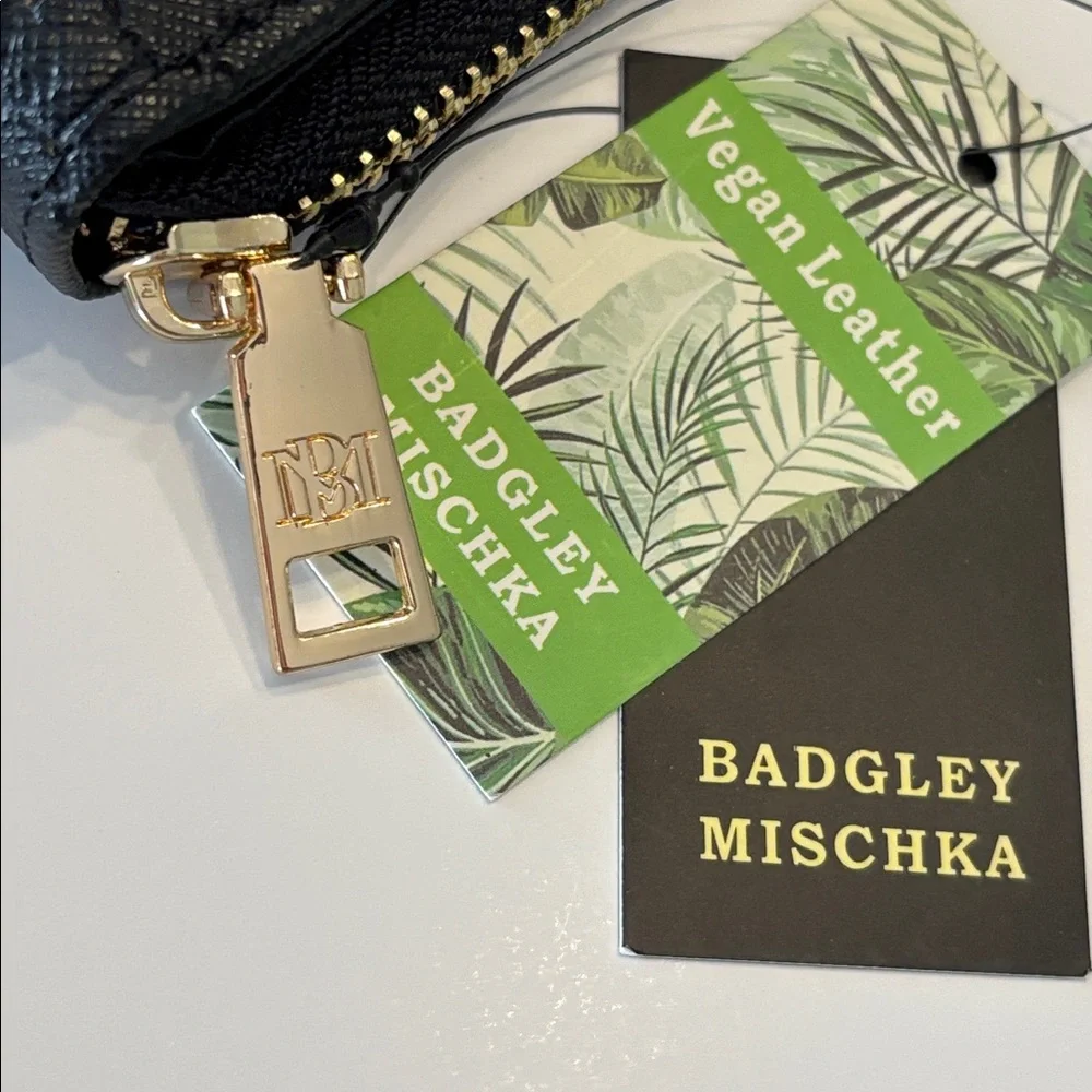 Badgley Mischka Black Vegan Leather Wallet